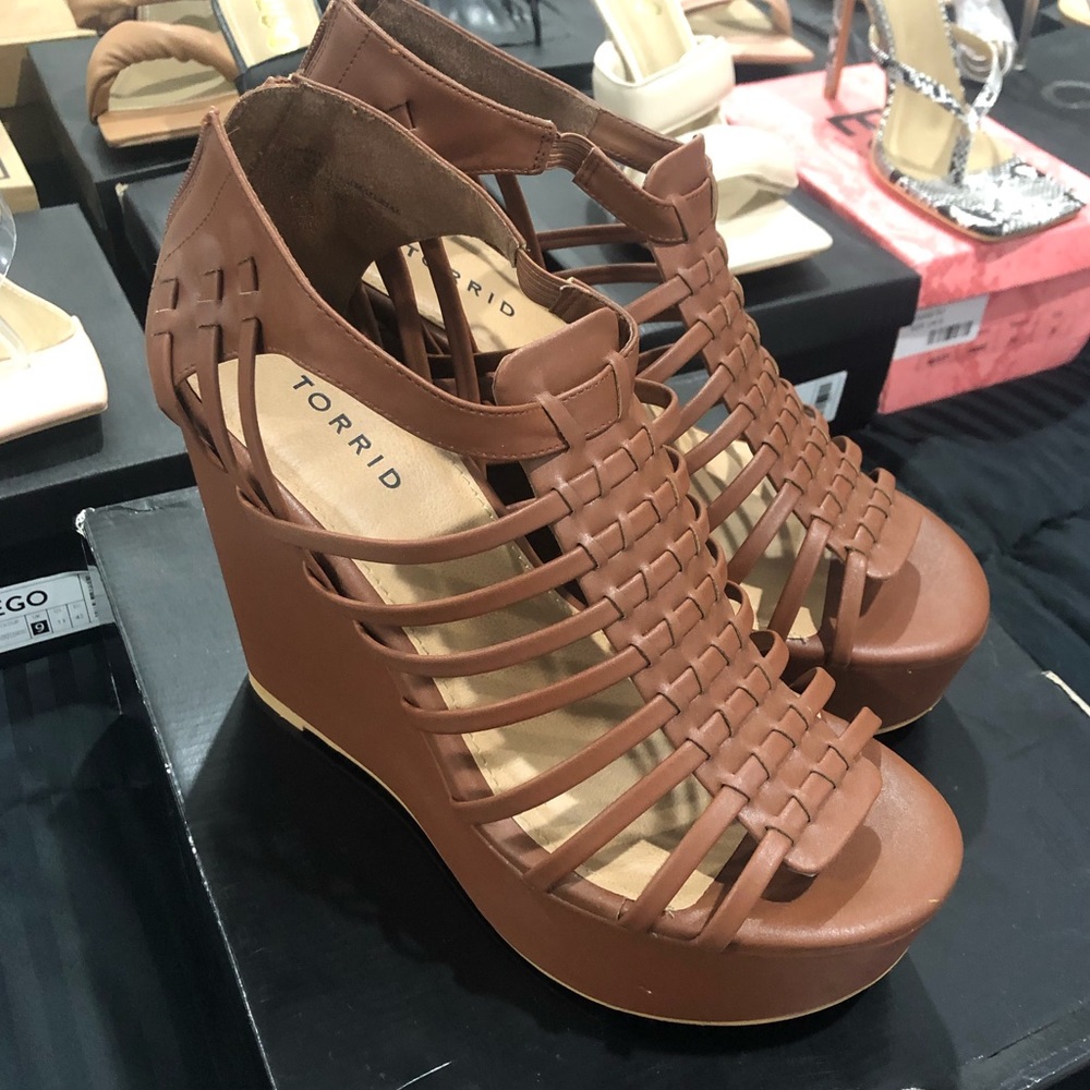Torrid Gladiator Platform Wedge Wide Fit
